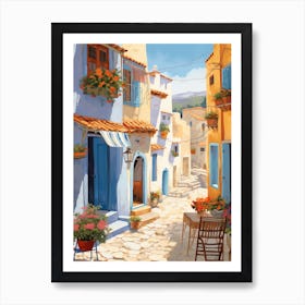 Chefchaouen Morocco 4 Illustration Art Print