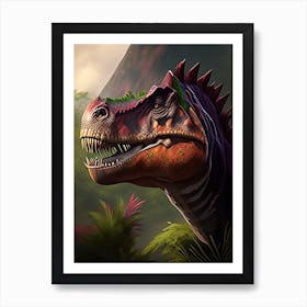 Amargasaurus 1 Illustration Dinosaur Art Print