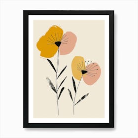 Perth Flower Market Boho Minimalist Style Poster