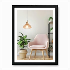 Pink Chair 1 Art Print