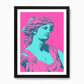 Aphrodite Greek Goddess Pop Art Pink Art Print