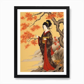 Akikusa Autumn Dandelion 2 Vintage Japanese Botanical And Geisha Art Print