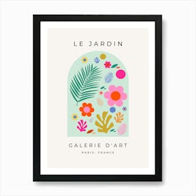 Le Jardin | 03 - Floral Green And Pink Art Print