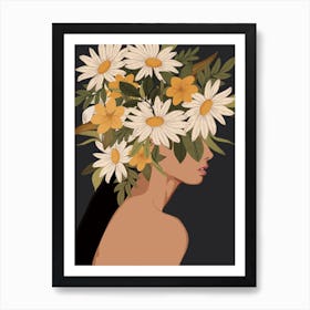 Woman With Flowers 1 Art Print