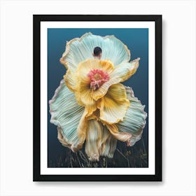 "Floral Illusion: Abstract Plus Size Form" Art Print