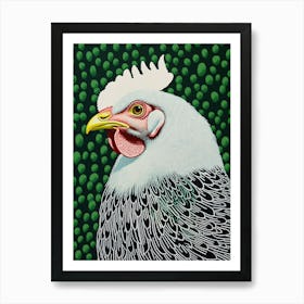 Ohara Koson Inspired Bird Painting Chicken 7 Art Print