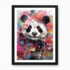 Panda Art In Graffiti Art Style 1 Art Print