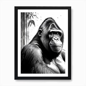 Gorilla In Bath Tub Gorillas Graffiti Style 3 Art Print