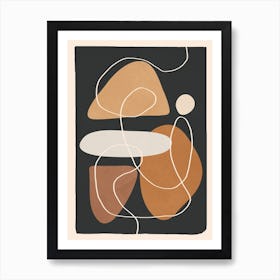 Minimal Colorful Abstract Shapes 3 Art Print