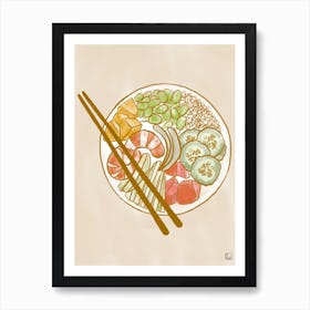 Hawaiian Food Sketch Art Print