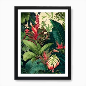 Tropical Paradise 6 Botanicals Art Print