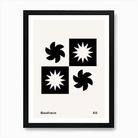 Geometric Bauhaus Poster B&W 68 Art Print