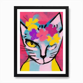 Flower Cat Art Print