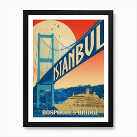 Istanbul, Turkey, Bosporus Bridge Art Print