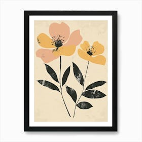 Krakow Flower Market Boho Minimalist Style Art Print