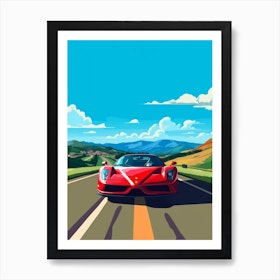 A Ferrari Enzo In The The Great Alpine Road Australia 2 Art Print