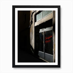 Street Shadows In Barcelona Art Print