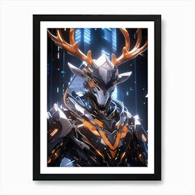 Futuristic Deer Art Art Print