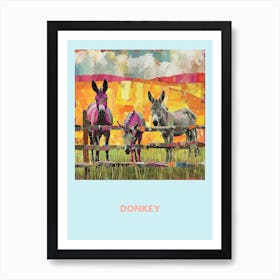 Donkeys Collage Poster 7 Art Print