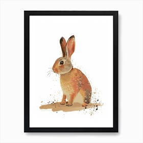 Rex Rabbit Nursery Illustration 1 Art Print