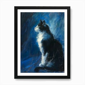 Cat In The Rain 4 Art Print