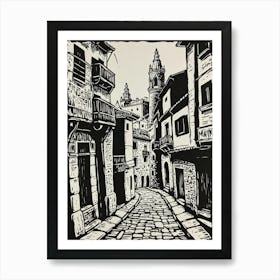 Street Scene In Spain Poster