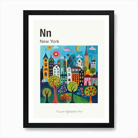 Kids Travel Alphabet  New York 2 Art Print