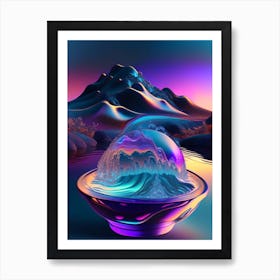 Boiling Water, Waterscape Holographic 1 Art Print