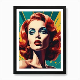 Woman In The Style Of Pop Art (11) Art Print