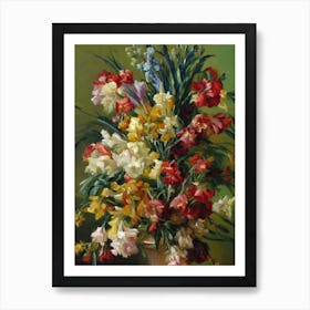 Gladioli Painting 1 Flower Art Print