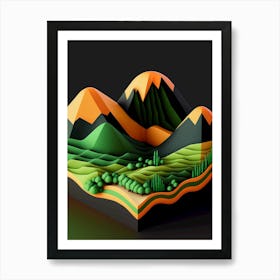 3d Landscape Art Print