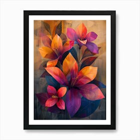 Abstract Flowers 5 Art Print