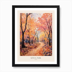 Autumn City Park Painting Kings Park Perth Australia 2 Poster Art Print