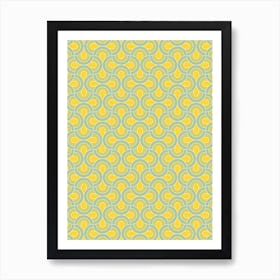 Art Deco Tiling 1 Yellow Art Print