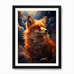 Fox In The Sky Art Print