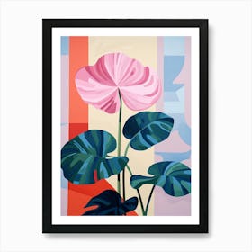 Cyclamen 4 Hilma Af Klint Inspired Pastel Flower Painting Art Print