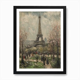 Eiffel Tower Paris France Pissarro Style 15 Art Print