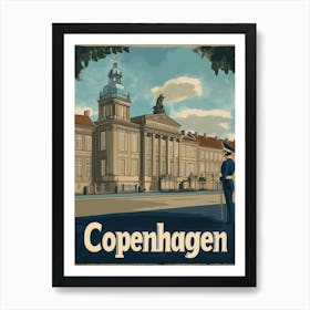 Aihrgdesign A Classic 1960s Travel Poster For Copenhagen 4 Art Print