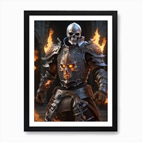 Skeleton In Armor Art Print