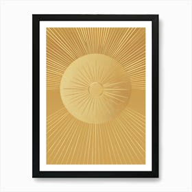 Golden Sunburst 1 Art Print