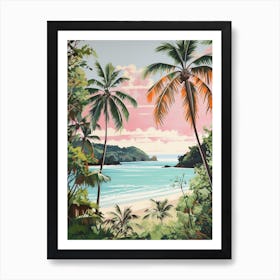 A Canvas Painting Of Anse Lazio, Praslin Seychelles 1 Art Print