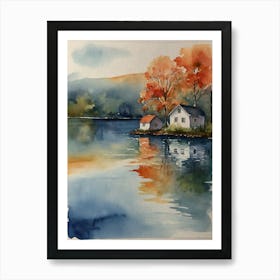 Watercolor Of A House Art Print