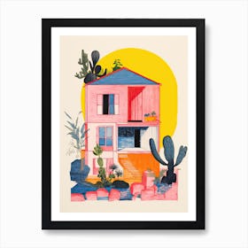 A House In Cape Town, Abstract Risograph Style 2 Art Print