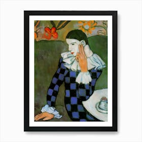 Pablo Picasso Woman In A Blue Dress Art Print