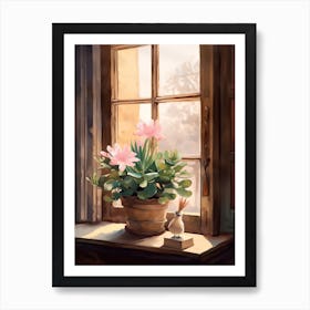 Easter Cactus Window 4 Art Print