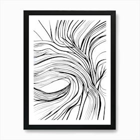 Abstract Wavy Lines Art Print