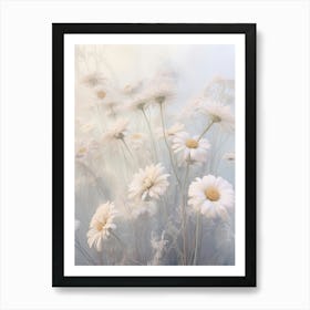 Frosty Botanical Gerbera Daisy 1 Art Print