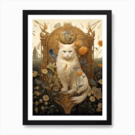Regal Cat Gold 1 Art Print
