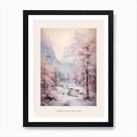 Dreamy Winter National Park Poster  Yosemite National Park United States 3 Art Print