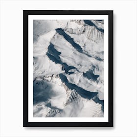 Snow Covered Mountains Art Print